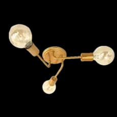 Luminária de Teto/Parede Para Sala Quarto Cozinha Sputnik Aranha Clean Para 3 Lâmpadas Dourado