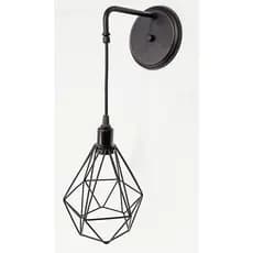 Luminária de Parede Industrial - Arandela Pendente Retro Aramado Diamante Vintage