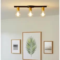 Luminária de Teto Trilho industrial Para 3 Lâmpadas Sala de estar sala de jantar Quarto Cozinha