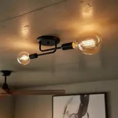 Luminária de Teto Parede Em Alumínio Para Sala Quarto Cozinha Industrial Sputnik - Spot Clean para 2 Lâmpadas