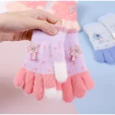 LUVAS INFANTIL ESTRELA INVERNO 7 ao 12 anos T茅rmica de L茫 Infantil Tric么 unissex.SA
