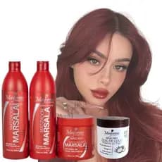 Kit Marsala Matizador Maycrene para Cabelos Vermelhos e Máscara Óleo de Coco Hidratação  Kit a Pronta Entrega
