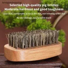 Escova De Barba Com Cerdas De Javali Natural , Barbeiro , Espanador De Pescoço