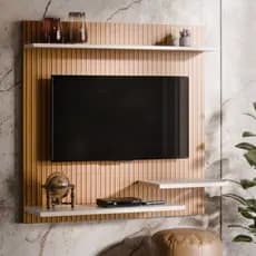 Painel Para Sala 90 x 90 Smart C/ Prateleiras Decorativas