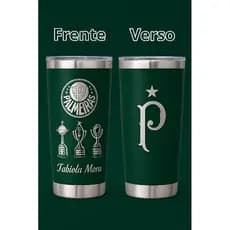 Copo Do Palmeiras Personalizado Térmico C/ Tampa E Abridor 475ml
