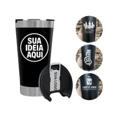 kit 20 copos térmico personalizado Brinde nome time logo casamento inox com tampa