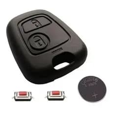 Capa Chave Citroen C3 Peugeot 206 207 Com 2 Botões E Bateria