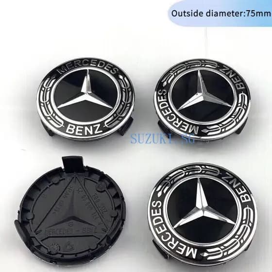 75mm Mercedes Benz Todas As Séries C200 E260 300 S350 GLA Tampa Do Cubo Da Roda Etiqueta Carro Clipe De Cobertura Centra