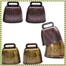 (Oflw) 6 Peças De Sino De Vaca De Metal , Retrô Para Cavalo , Ovelha , Pastando Cobre , Sinos , Fabricantes De Ruído