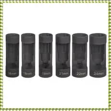 (Oflw) Conjunto De Ferramentas De Soquete De Porca De Fricção 16/18/19/21/22/24mm Unidade De 12 Pontos 1/2 " Para Fácil