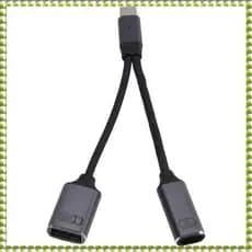 (Oflw) Adaptador De Telefone Com Cabo USB C OTG Plugue De Carregamento Pd Conversão Transparente Para Smartphone Laptop