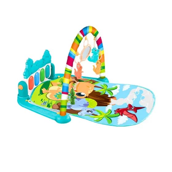 Tapete Atividades Bebe Piano Musical Sensorial Luz Som Interativo Diversao Funny Dino Maxi Baby
