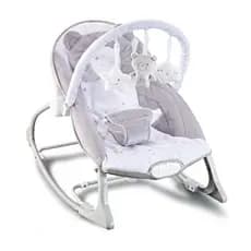 Cadeira Descanso Bebe Musical até 18kg Vibracao Balanco Conforto Urso Polar Maxi Baby
