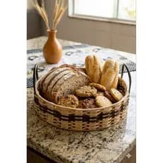 Bandeja Cesta Fruteira de mesa 35 cm redonda para pães frutas sostificação para sua mesa.
