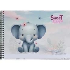 Caderno de Cartografia e Desenho Máxima 96 folhas Capa Dura Sweet Baby