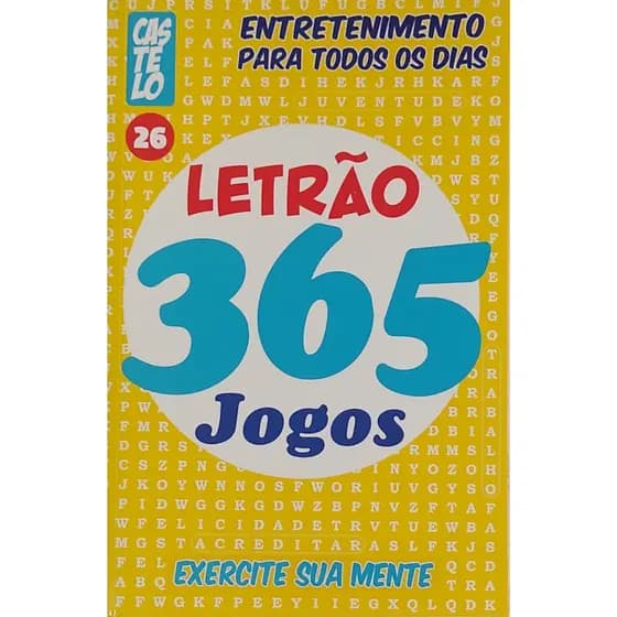 Livro 365 Caça Palavras Letrão Letra Grande Mais de 5000 Palavras Passatempo