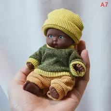 Reborn Bonecas Renascidas Baby Doll 12cm Palm Dolls Pijamas Simulação De Vestidos Toys