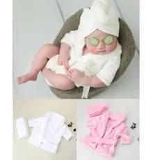 Novos Roupões De Banho Baby Toalha Hooded Robe With Belt/Adereços Fotográficos Para Recém-Nascidos Photo Shoot