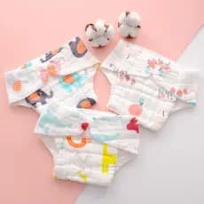 5 Pçs Fraldas De Pano Do Bebê Dos Desenhos Animados Calças De Treinamento Calcinha À Prova Dwaterproof Água Recém-Nascid