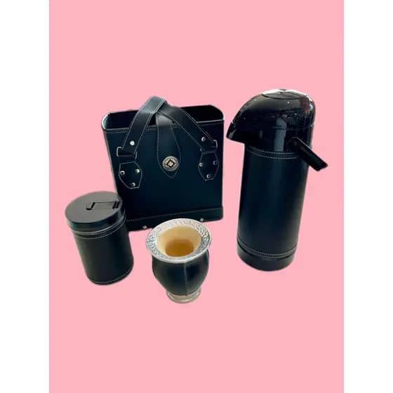 kit para chimarrão completo Preto - mateiro/mate elegante luxo
