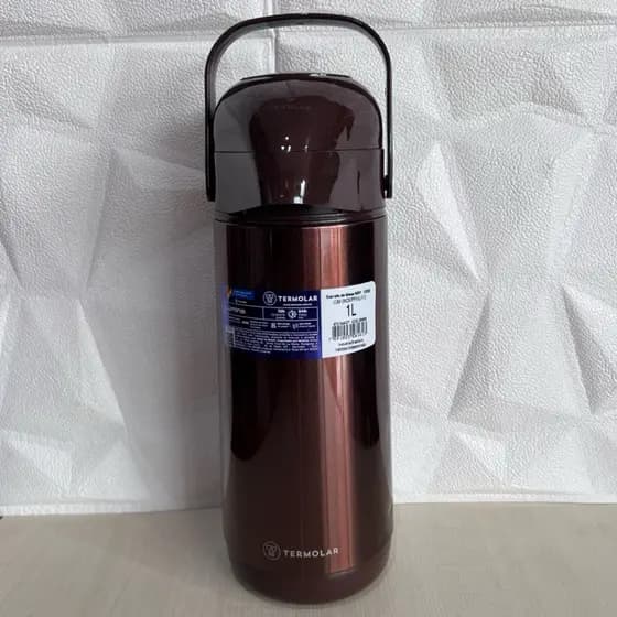 Garrafa térmica Termolar 1L - Inox café chá chimarrão mate