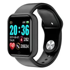 D20 Smart Watch Bluetooth Fitness Sports Pro Relógio Preto Liso Preto Preto