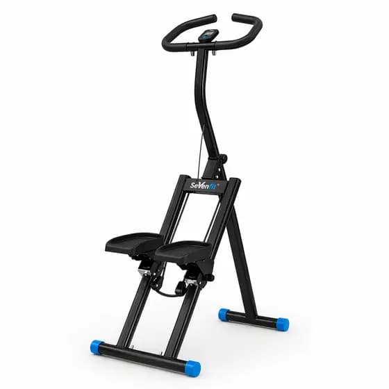 Simulador de Caminhada Stepper SevenFit Dobrável 110kg Monitor Digital 5 em 1 Fitness Casa