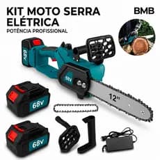 Moto Serra Elétrica 1200w 12 Polegadas Com Duas Baterias 68v