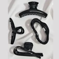 Kit 4 Piranhas de Cabelo Feminino Médio Grande Garra Presilha Prendedor Formato Quadrado 12cm Plástico Minimalist