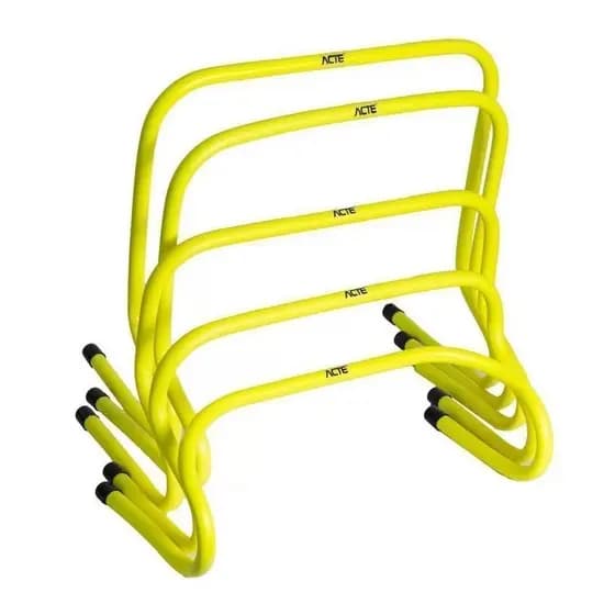 Kit com 5 Obstáculos De Treinamento Para Agilidade Amarelo Neon T75 Acte Sports