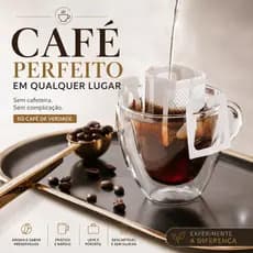 Filtro de Café Individual Drip Coffee 50un Portátil Descartável com Alça para Copo