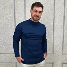 Suéter Masculino Tricô Blusa Gola Redonda Manga Longa Lã Casual Quentinho