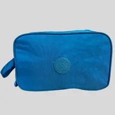 Estojo Box de Nylon Grande Escolar com Alça e 2 Divisórias Organizador com Zíper
