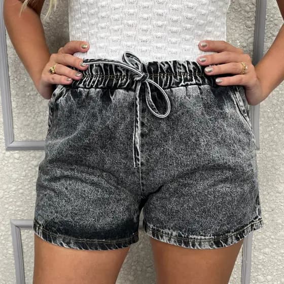 Shorts Jeans Feminino Plus Size Algodão Casual Confortável Moda Verão