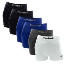 Kit 6 Cuecas Boxers Masculinas Reebok Lisa Poliamida Original