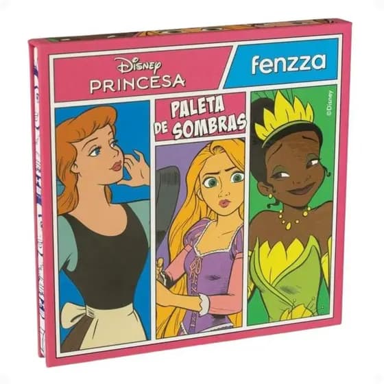 Paleta De Sombras Fenzza Disney Princesa Cinderela, Raunzel e Tiana Dis130