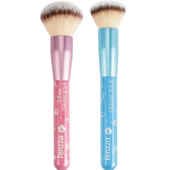 Kit Fenzza Disney Princesas: Pincel Para Base e Pó