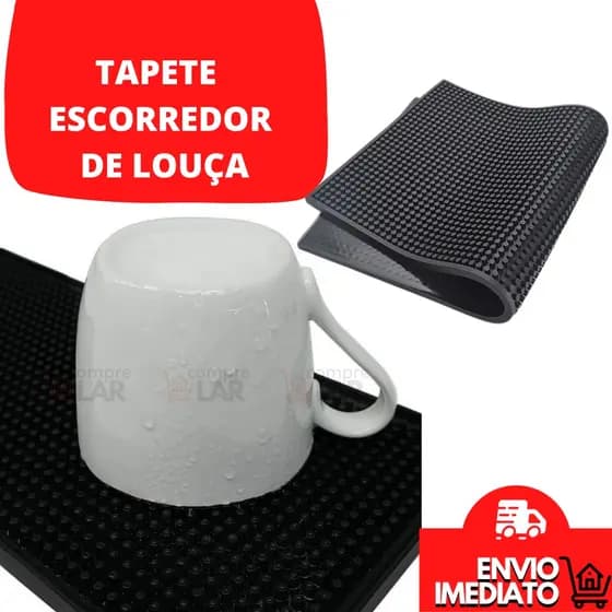 Tapete Escorredor De Louça Porta Pratos Copos Tapete De Borracha Bar Mat Porta Copo Escorredor Emborrachado PVC 30x15 cm