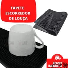 Tapete Escorredor De Louça Porta Pratos Copos Tapete De Borracha Bar Mat Porta Copo Escorredor Emborrachado PVC 30x15 cm