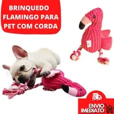 Brinquedo Pet Para Morder Interativo Em Pelucia Flamingo Mordedor Para Cachorro Brinquedo Para Cachorro E Gato Pelúcia Para Pet Com Corda