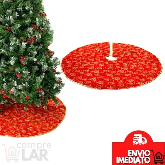 Saia De Natal Para Árvore Vermelha Grande Média e Pequena Decoração Natalina