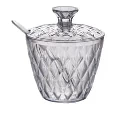 Açucareiro com Colher Plástico Glamour Plasútil