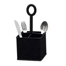 Porta Talheres De Mesa Organizador Rattan Plástico Quadrado