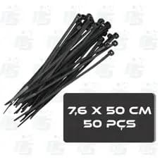 Abraçadeira Nylon Cinta Plástica Enforca Gato 7,6 x 50 cm - 50 unidades