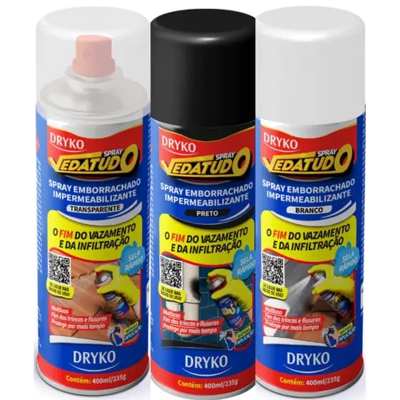 Spray Emborrachado Impermeabilizante Vedatudo Dryko 400ml