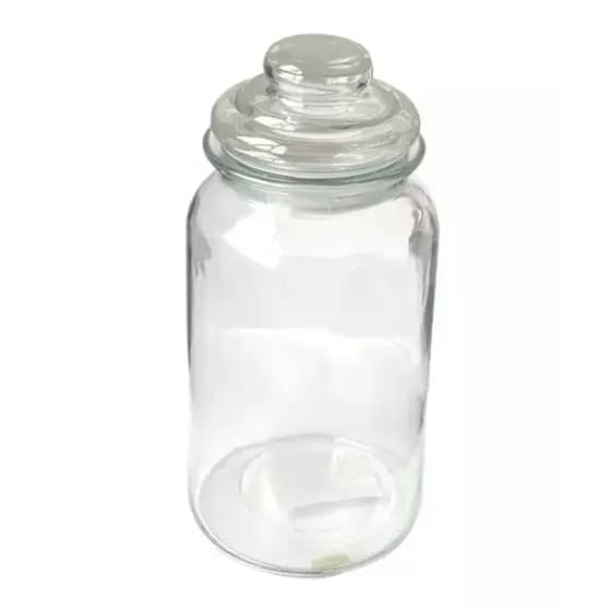 Potes de Vidro Hermético com Trava - 1,5L Porta Mantimentos