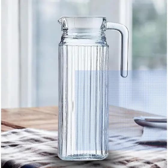 Jarra de Vidro Jarro para Suco água 1L Casa Jarra para Cozinha Vidro Com Tampa