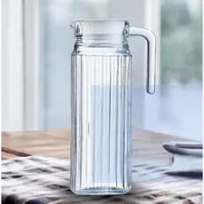 Jarra de Vidro Jarro para Suco água 1L Casa Jarra para Cozinha Vidro Com Tampa