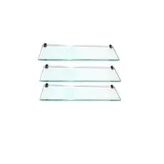 kit com 3 prateleiras em vidro 40 cm x 10 cm vidro de 8mm. casa moderna