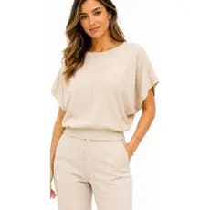 Blusa Morcego Feminina Tricot Premium Manga Morcego Blusa Feminina Manga Morcego Tricot Premium Gola Redonda Elegante